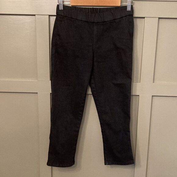 MIRACLEBODY By Miraclesuit Slimming Shaping Pull-On Capri Jeans Black Size 2 - Picture 8 of 10